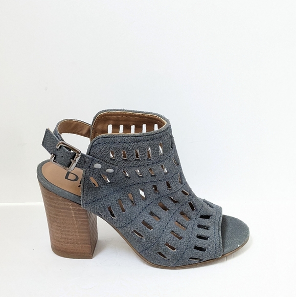 Diba slate blue leather sandal booties - Picture 10 of 16